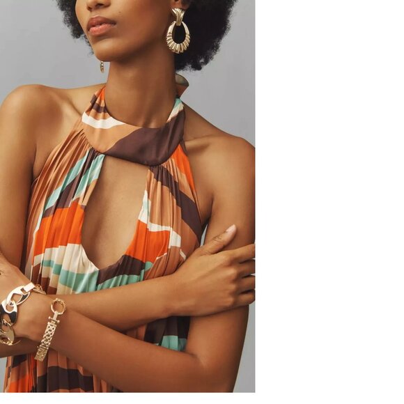 Anthropologie Hutch Halter Pleated Swing Mini Dress XS new with tag - Picture 4 of 5